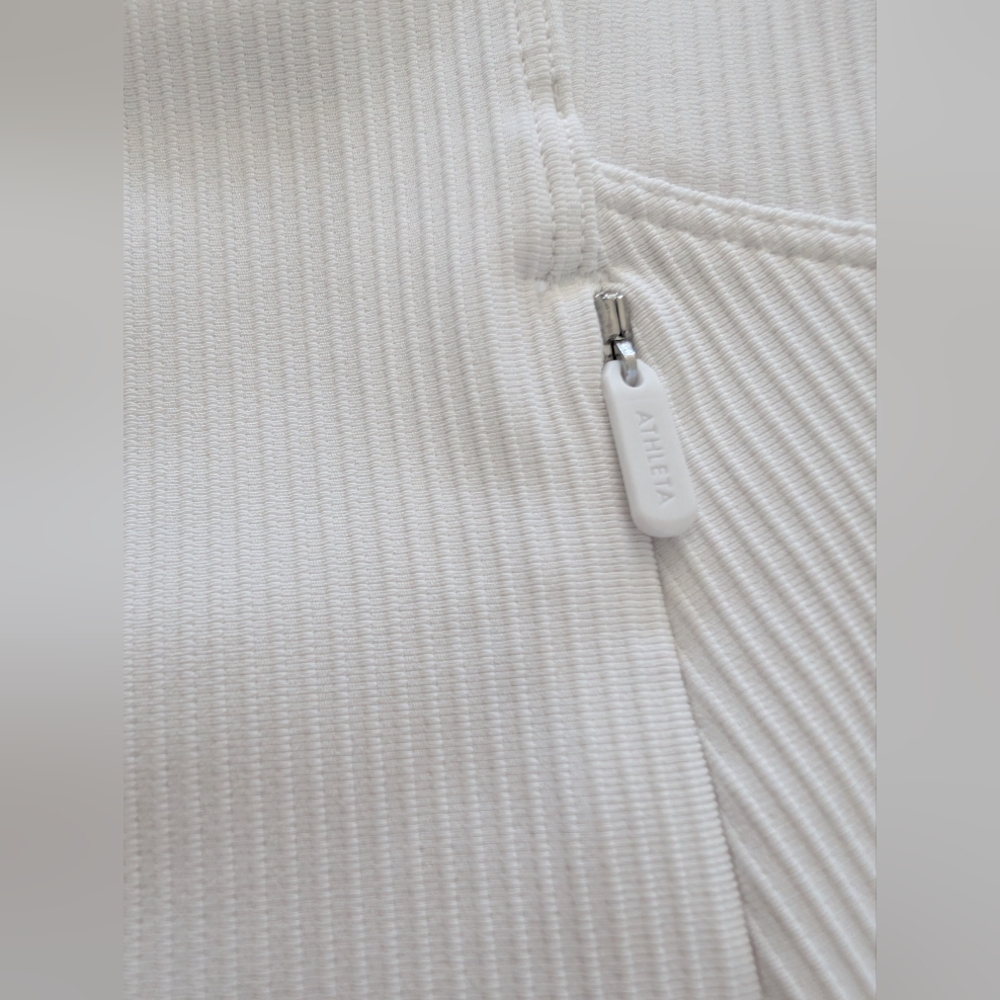 Athleta Salutation Ribbed Jacket in white - Picture 4 of 11